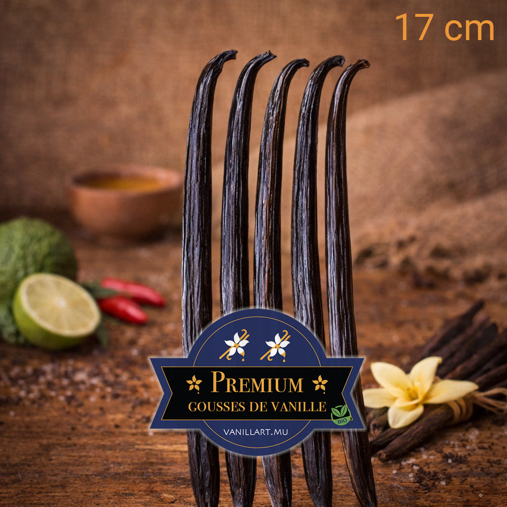 5 gousses de Vanille Coco PREMIUM - 17 cm