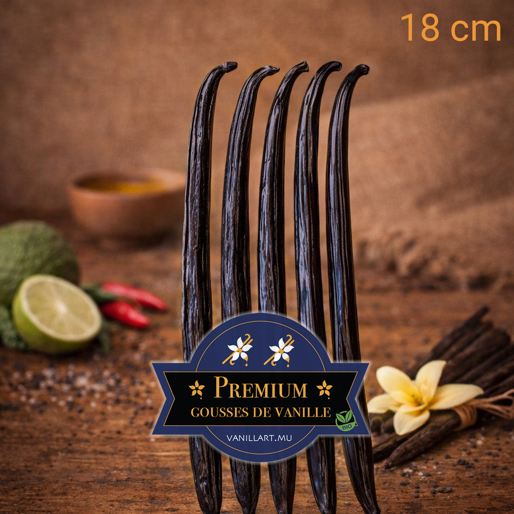 5 gousses de Vanille Coco PREMIUM - 18 cm